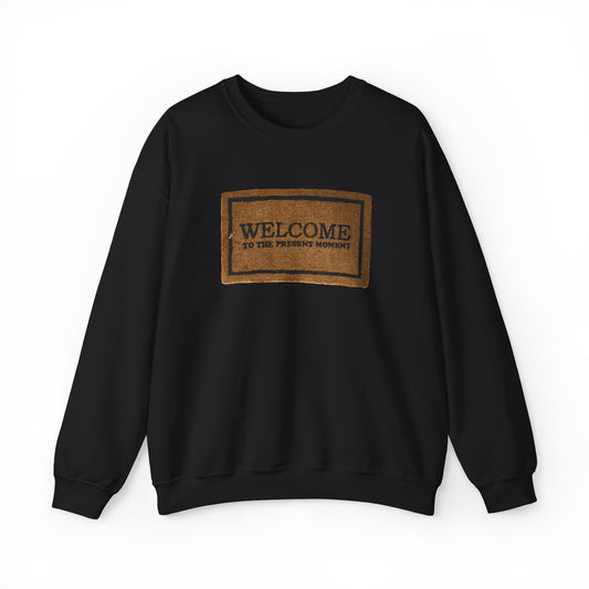 Welcome to the Present Moment Mat - Unisex Heavy Blend™ Crewneck Sweatshirt